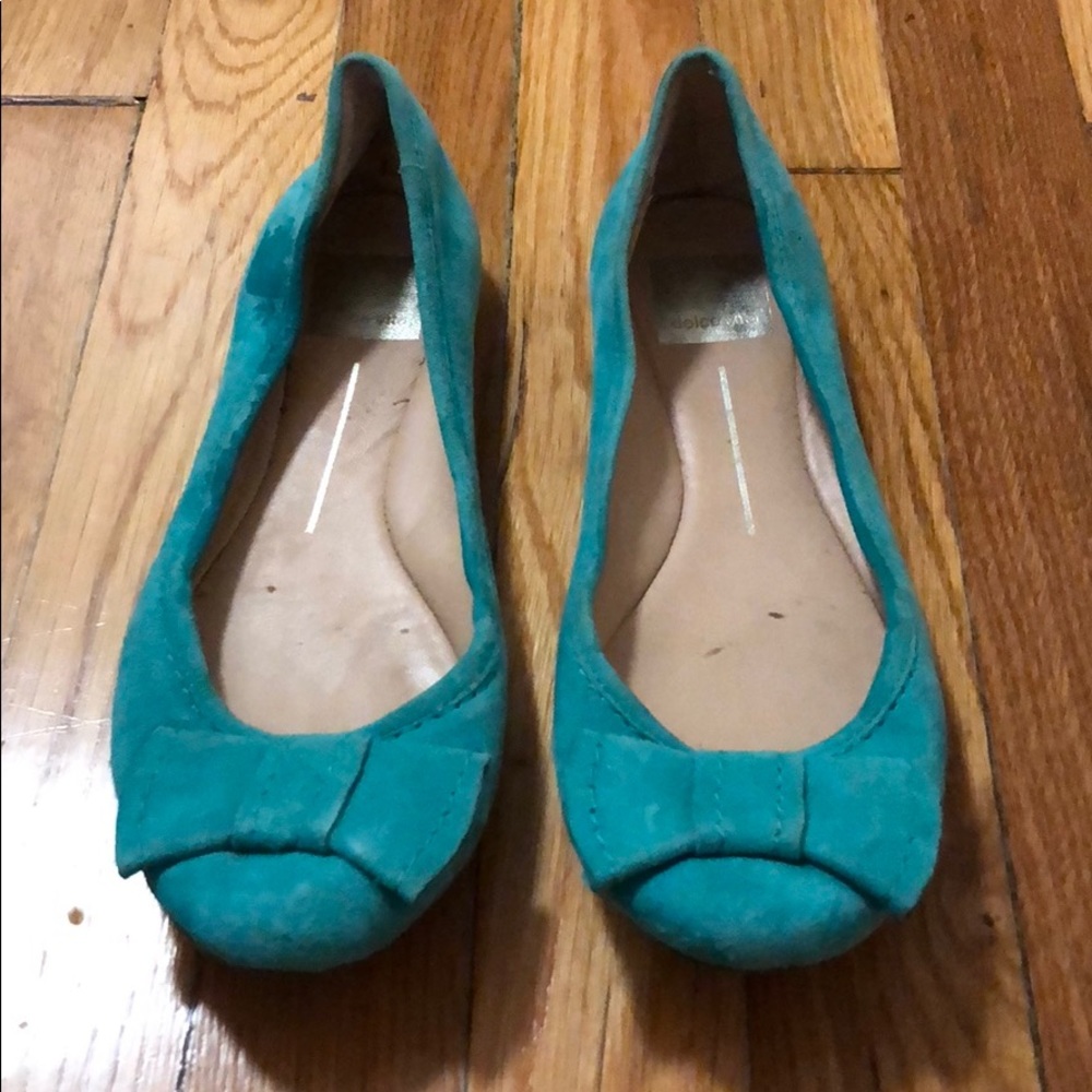 Dolce Vita Teal Bow Flats